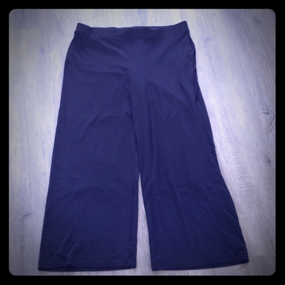 Plus size wide leg style pull on dress pants